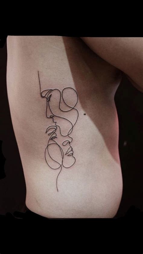 One Line Drawing By Flowig Tattoos Geometric Tattoo