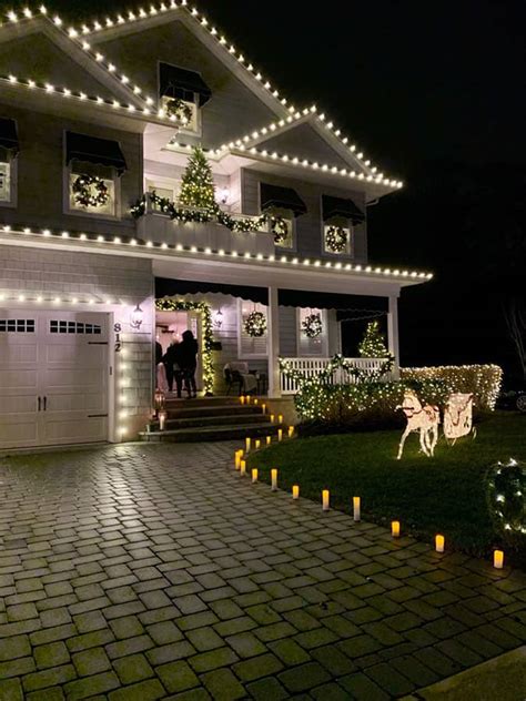 White Christmas Lights House