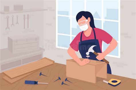 Female Carpenter Cartoon Stock Illustrations 489 Female Carpenter