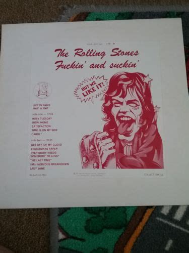Popsike Com Rolling Stones Fuckin And Suckin Rare LP Copies Not TMOQ Auction Details