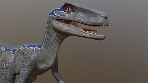 Jurassic World Blue Velociraptor 3d Model By Edujte F76edb1 Sketchfab