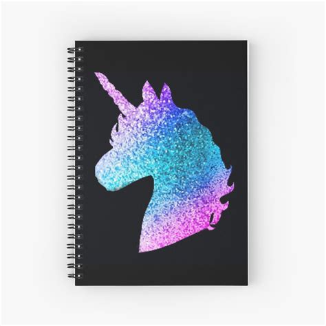 Glitter Unicorn Spiral Notebook For Sale By Missykayy Redbubble
