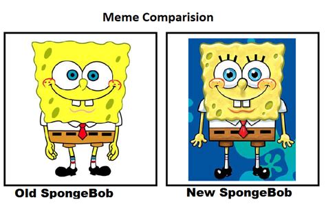 Old Spongebob And New Spongebob Comparision By Cartoonfanboyone On