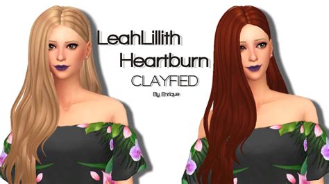 Enrique Lealillith`s Hertburn Clayfied Hair Retextured Sims 4 Hairs