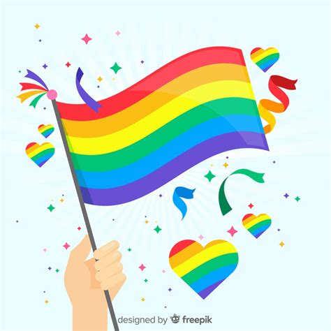 Esta es la bandera más familiar. Bandera del día del orgullo lgbt | Vector Gratis