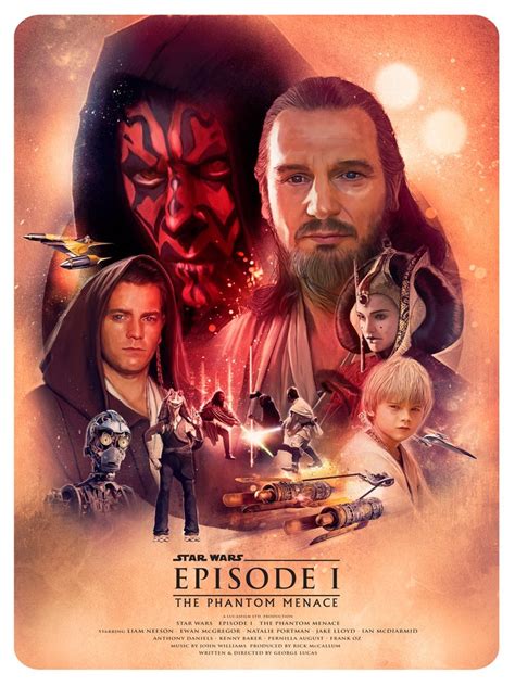 Geek 4 Star Wars The Phantom Menace Poster By Rich Davies