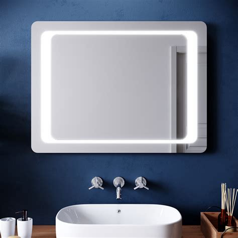 Led Illuminated Bathroom Mirror With Demister Infrared Sensor Switch