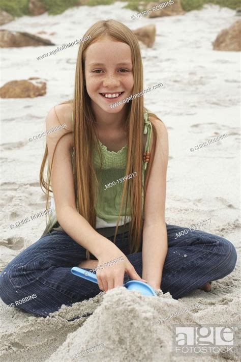 Girl Playing On Beach Stock Photo Picture And Royalty Free Image Pic