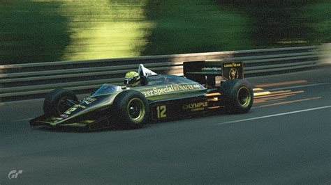 Ayrton Senna With Sparks Flying From His Lotus 97t 1985 Granturismo