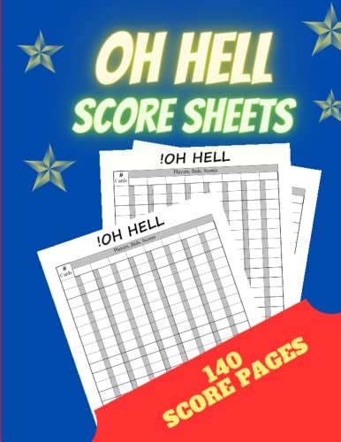 Oh Hell Score Sheets For Card Game Double Sided High Quality Pages