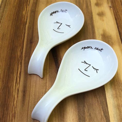 Spoon Rest Resting Spoon Face Eyes Nose Lips Funny Kitchen Etsy