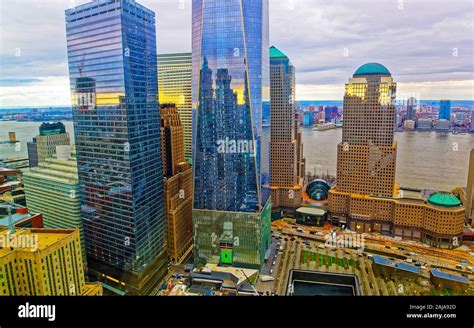 World Trade Center Memorial Aerial High Resolution Stock Photography
