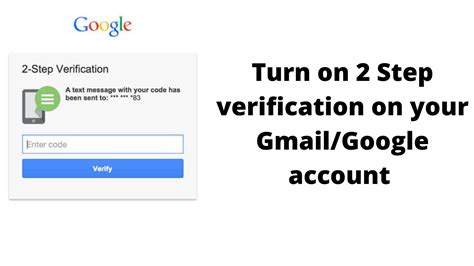 How To Turn On And Turn Off 2 Step Verification In Gmail Account YouTube