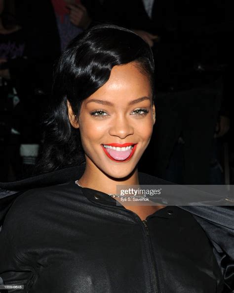 Singer Rihanna Attends The Pre Release Preview Of Rihannas New Album