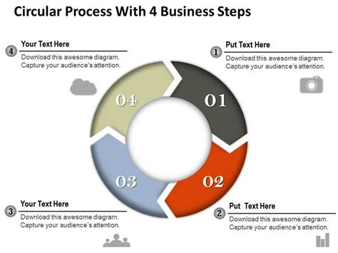0314 Business Ppt Diagram Circular Process With 4 Business Steps