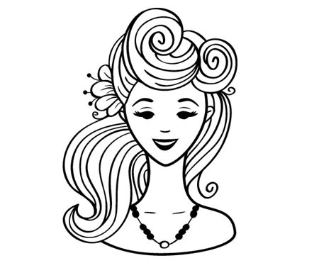 Hairstyles hair color super inspiration fun coloring. Pin-up hairstyle coloring page - Coloringcrew.com