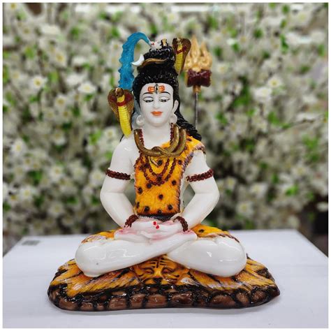 Buy AtoZ India Cart Lord Shiva Statue In Marble Dust Shiva Sculpture