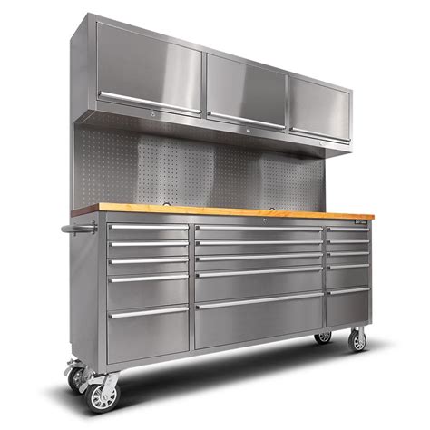Daytona D153ss 72 Stainless Steel Mobile Work Bench With 15 Drawers