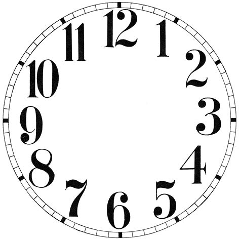 11 Clock Face Images Print Your Own The Graphics Fairy Free