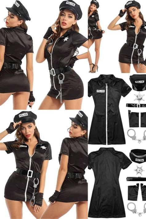 sexy policewoman cosplay costume halloween cop officer uniform fancy women s police dress police