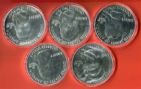 Usa 5 X 5 Unzen Ounces Silber Silver Je 25 Cents 2019 America The