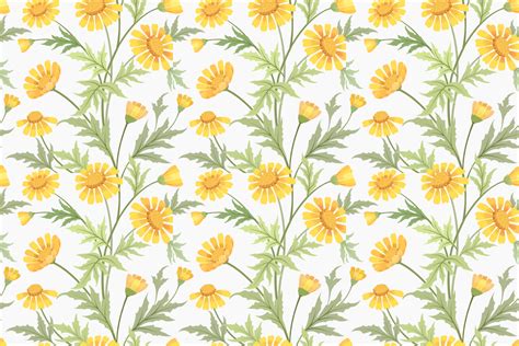 Maybe you would like to learn more about one of these? Beautiful Yellow Daisy Flowers Pattern. Graphic by ...