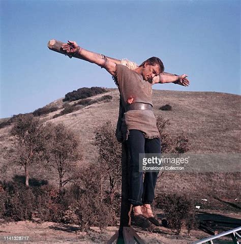 Actor Kirk Douglas Crucified On The Set Of The 1960 Film Spartacus
