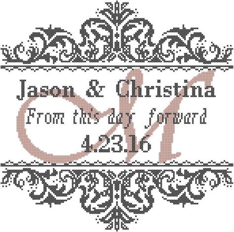 Downloadable Printable Wedding Cross Stitch Patterns Free