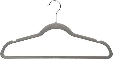 Amazon Basics Slim Velvet Non Slip Clothes Suit Hangers Greysilver