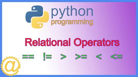 Python Relational Operators With Examples Appficial Youtube