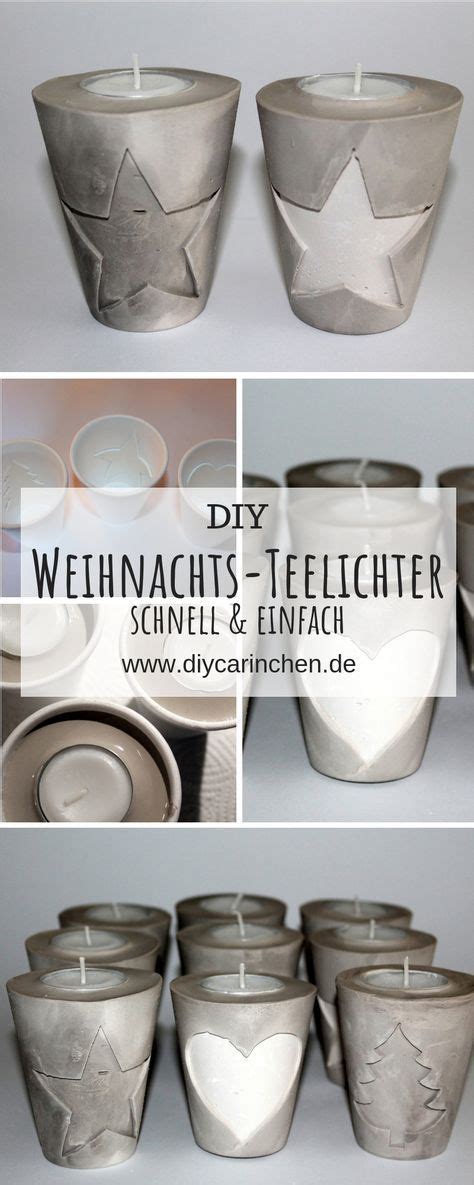 Gips kroonlijst plafond decoratie functie: DIY Gips / Beton Teelichthalter Weihnachten ganz einfach ...