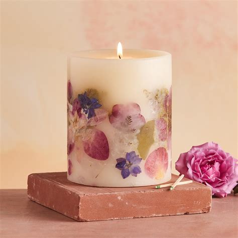 Pressed Petals Scented Candle Dried Flower Candles Pressed Flower
