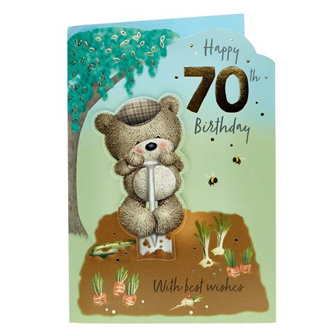 Buy Hugs Bear 70th Birthday Card With Best Wishes For Gbp 099 Card