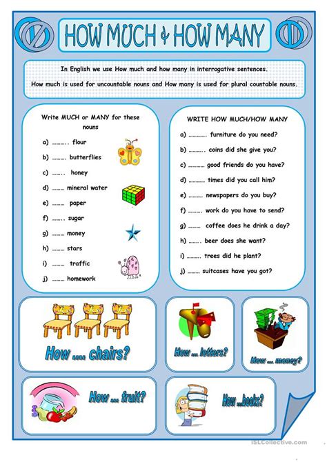 HOW MUCH & HOW MANY worksheet - Free ESL printable worksheets made by ...