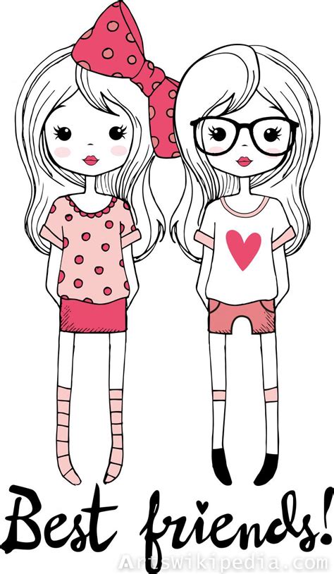 Cute Bff Girls Png Clipart Adorable Sisters Png Best Friends