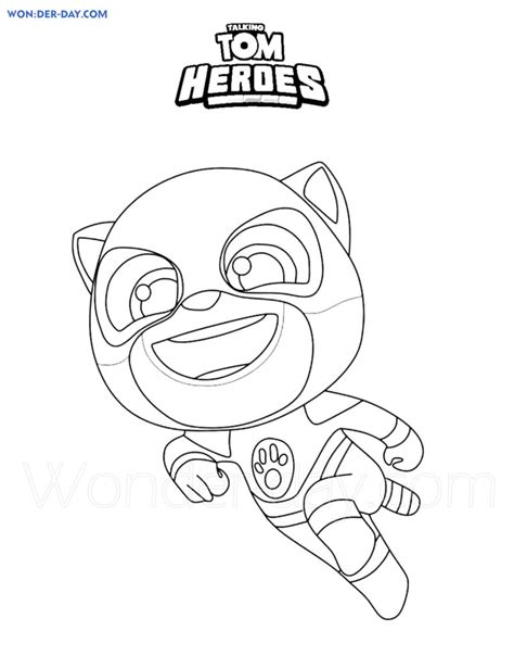 Dibujos De Talking Tom Heroes Para Colorear Wonder Day Com Heroe