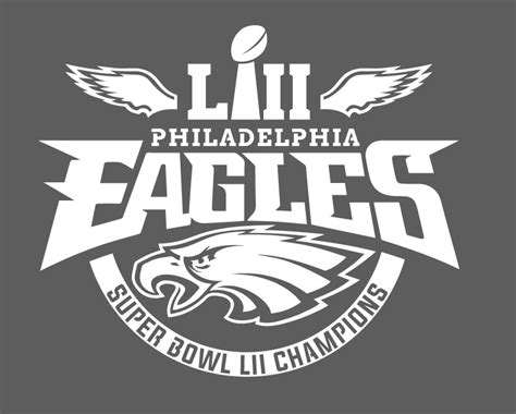 Seeking for free eagles logo png images? Philadelphia Eagles Super Bowl LII 52 Champions White ...