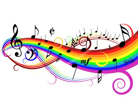 Rainbow music notes black background. The Energy of Music | Rainbow music, Rainbow abstract ...