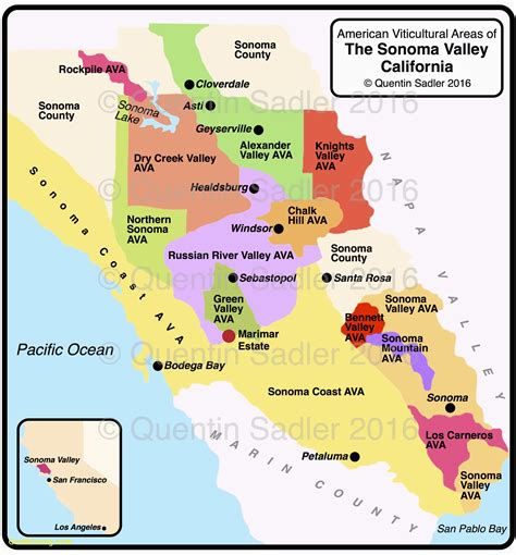 Map Of Sonoma California Area Printable Maps