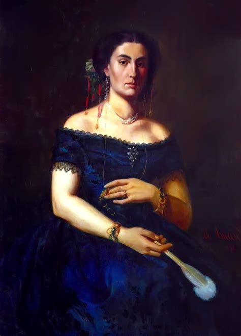 Portrait of Aristia Aman by Theodor Aman | Fashion portrait, Portrait, 1850s fashion