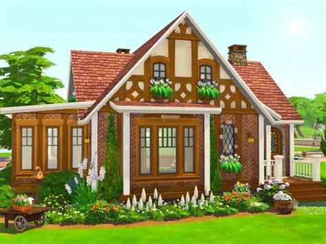 The Sims Resource Tiny Cottage Nocc By Sharon337 • Sims 4 Downloads