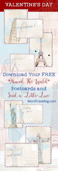 Free Printable Postcards From Around The World Word Traveling