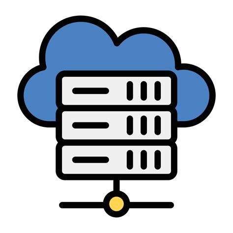 Cloud Server Hosting Icon In Flat Vector Design 5083154 Vector Art At