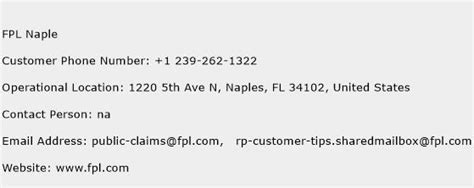 It is engaged in power generation, transmission. FPL Naple Number | FPL Naple Customer Service Phone Number ...