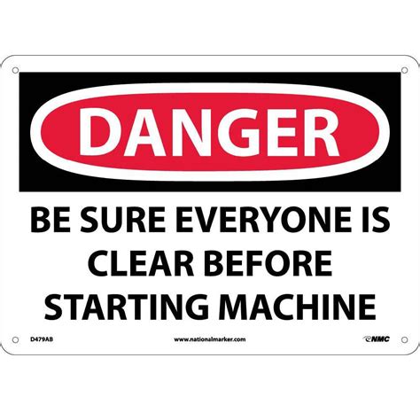 Danger Machine Safety Sign Esafety Supplies Inc