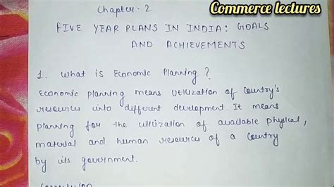 Economic Planning Need For Economic Planning Five Year Plans In