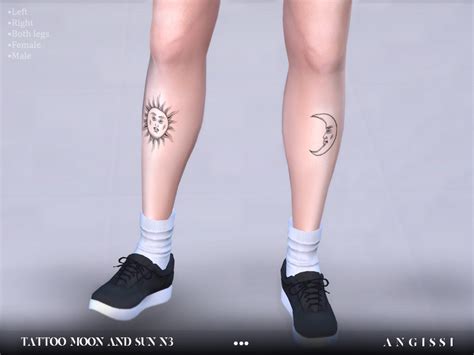 Tattoo Moon And Sun N3 The Sims 4 Catalog