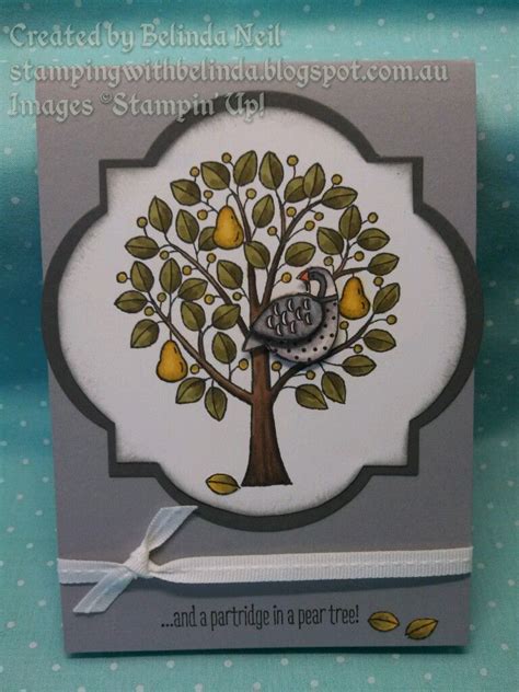 stampin up partridge and pears and tip for blendabilities tree stamp stampin up christmas