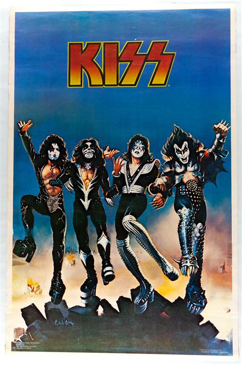 Kiss Poster Destroyer Album Artwork Original 1976 Printing Kiss