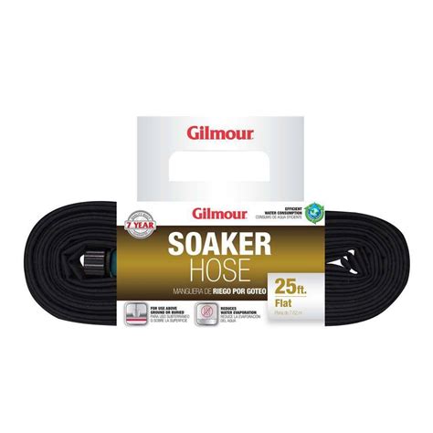 Gilmour 58 In Dia X 25 Ft Flat Soaker Water Hose 27025hd The Home